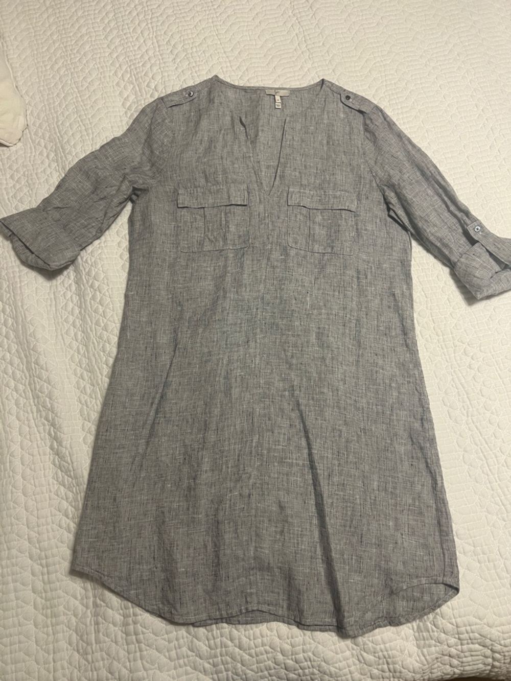 Joie Light Heather Blue-Gray Textured Tunic